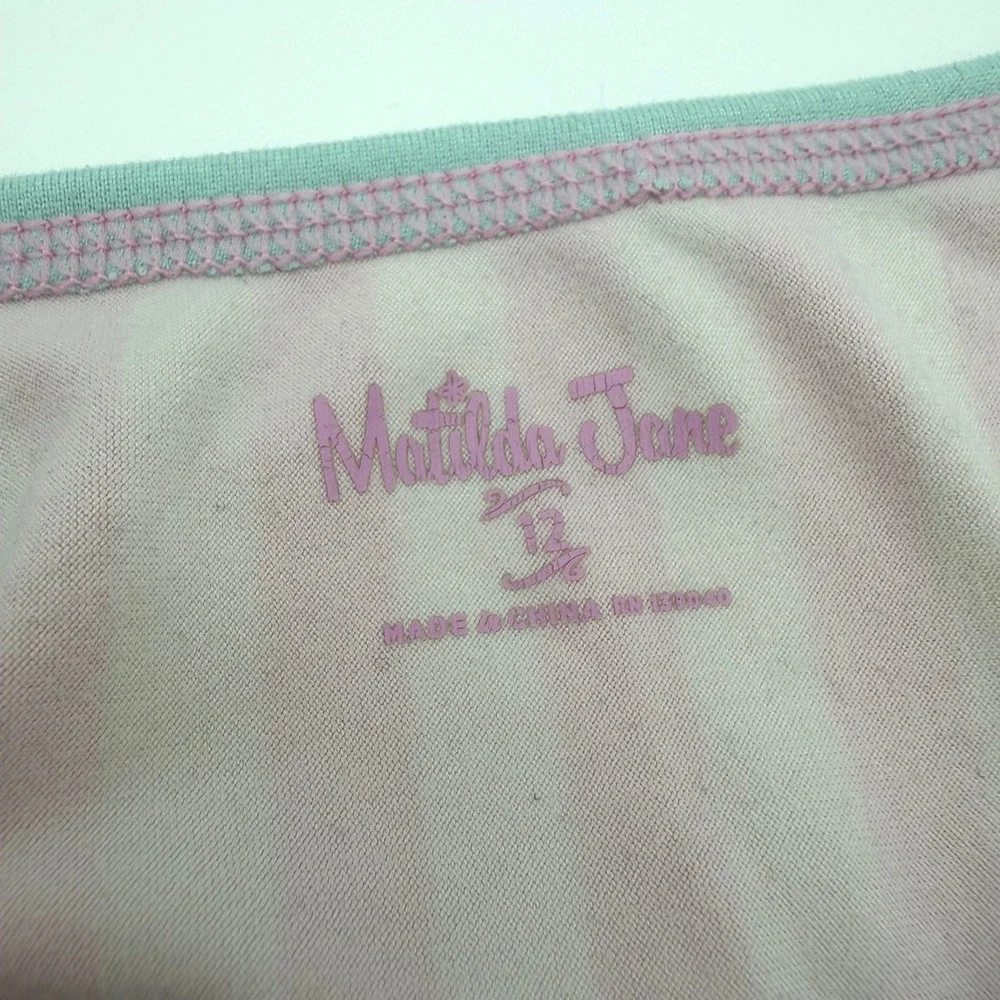 Matilda Jane Pajama Set Kids 12 Multicolor Bunny Easter Egg‎ Striped Spring PJ